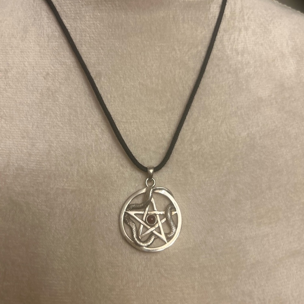 Sterling Silver Pentagram Pendant Necklace